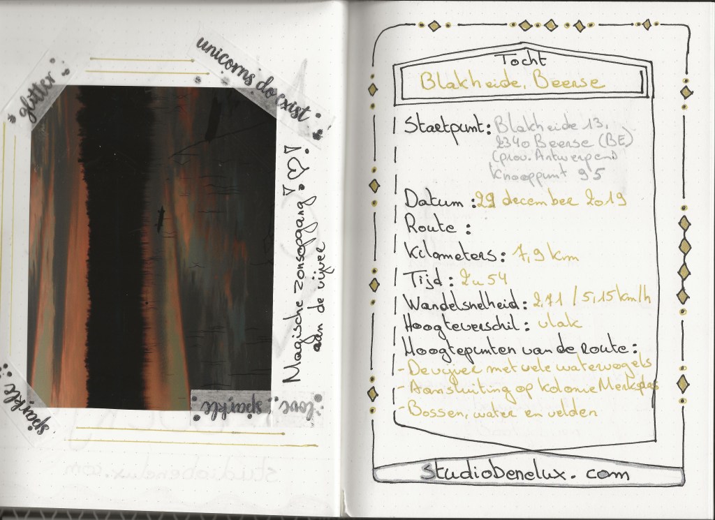 wandelen wandelboek bullet journal creatief wandeling overzicht wandeltocht