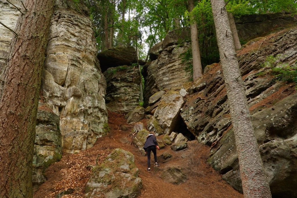 wandelroute wandeling donkere kloven Consdorf Mullerthal bergen 
